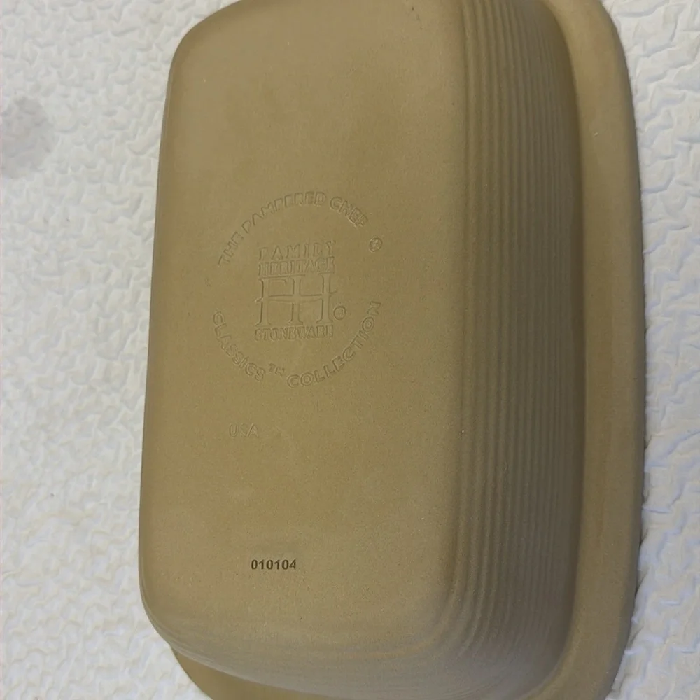 Vintage Pampered Chef Roasting Pan Stoneware Family Heritage Classic Collection